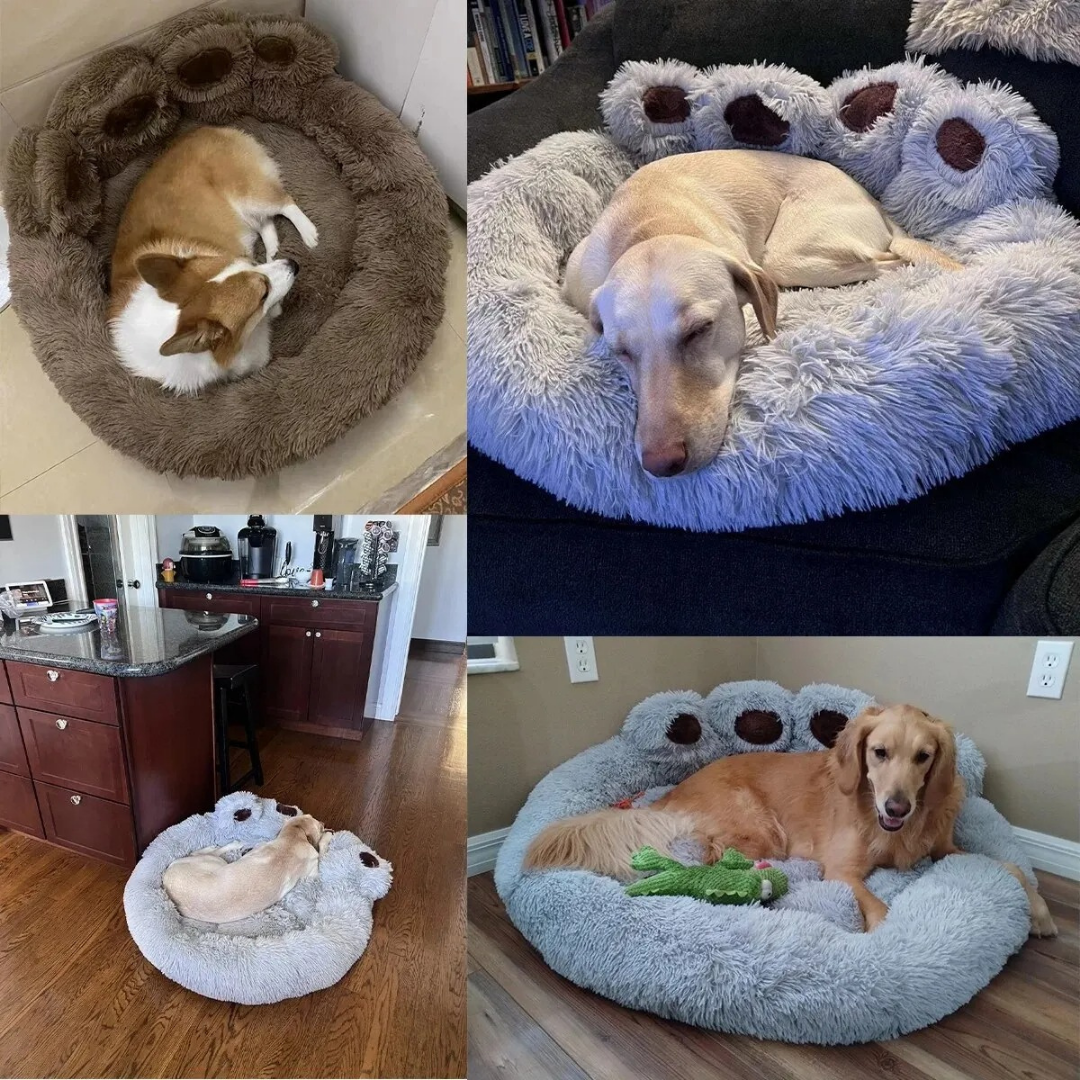 BEARREST – Kuscheliges Hundebett in Bärenpfotenform