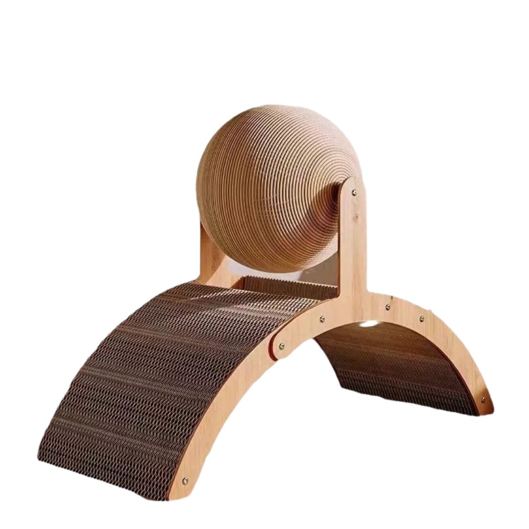 SCRATCHWOOD – 2-in-1 Holz-Kratzball für Katzen