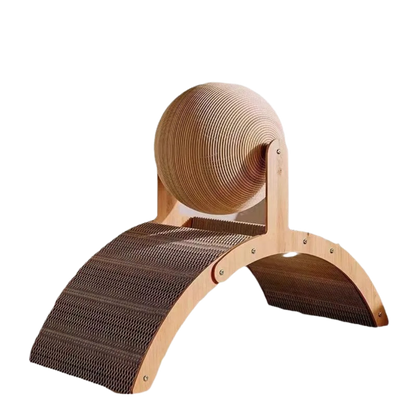 SCRATCHWOOD – 2-in-1 Holz-Kratzball für Katzen