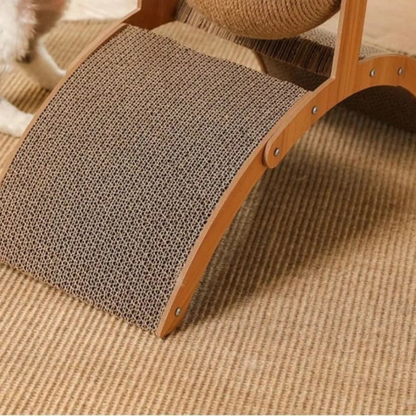 SCRATCHWOOD – 2-in-1 Holz-Kratzball für Katzen