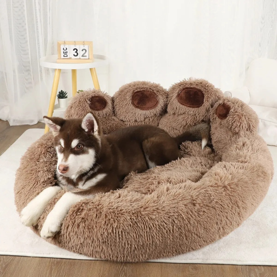 BEARREST – Kuscheliges Hundebett in Bärenpfotenform